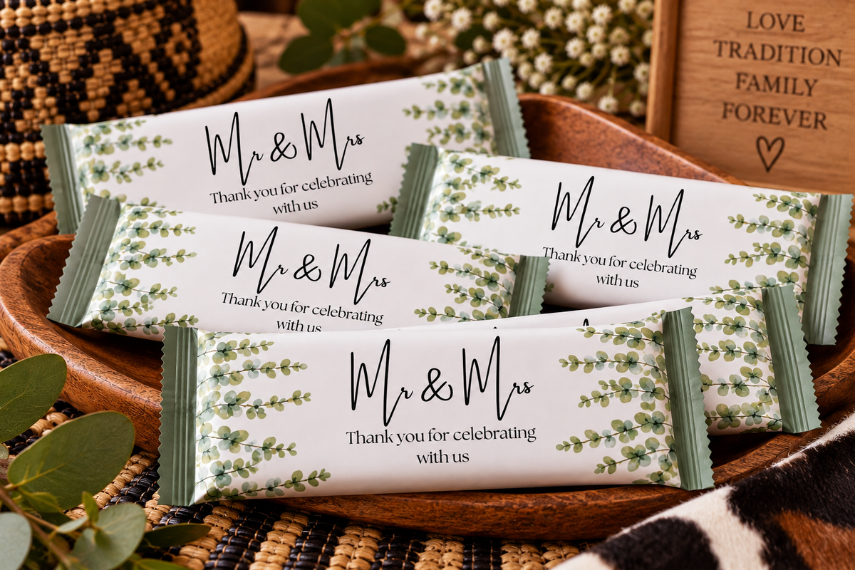 Olive Chocolate Wedding Favours