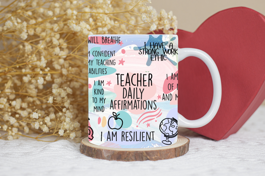 Teacher daily affirmation mug