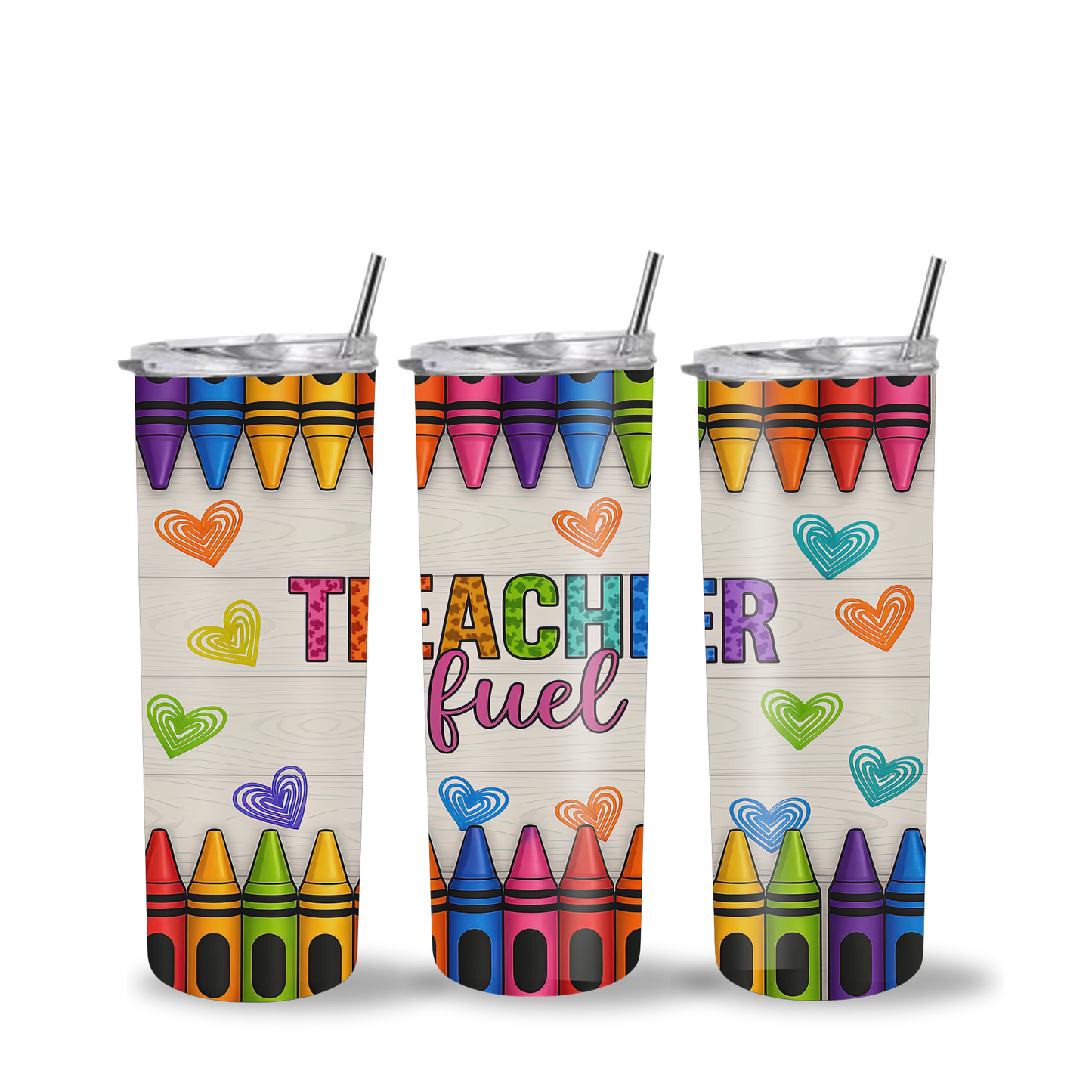 Teacher Fuel Skinny Tumbler